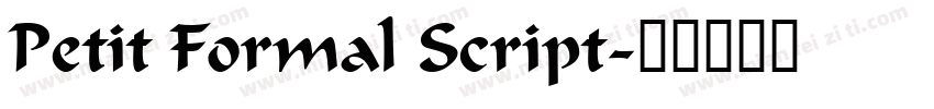 Petit Formal Script字体转换